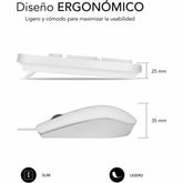 Keyboard and Mouse Subblim SUBKBC-CSSK02 White Spanish Qwerty QWERTY